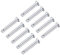 sourcing map Perni a foro singolo, 5 mm x 30 mm, testa piatta in acciaio zincato, 10 pezzi