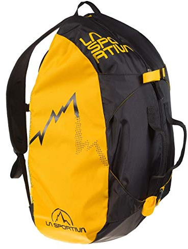 La Sportiva Medium Rope Bag Zaino/Sacca Portacorda con Zip, Nero/Giallo