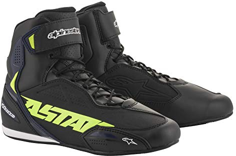 Alpinestars NC, Stivali da Motocicletta Uomo, Nero/Giallo/Fluo/Blu, 44 EU