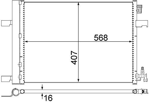 MAHLE AC 636 000S Kondensator Klimaanlage mit Trockner u.a. passend für OPEL ASTRA J Caravan (P10)