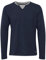 Blend Leonas Herren Longsleeve Langarmshirt Shirt mit Rundhals-Ausschnitt und Double Layer V-Neck Look, Größe:XXL, Farbe:Navy (70230)