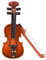 LOVIVER 1/12 Geige Violine mit Bogen und Koffer Für Musikinstrument Puppenhaus Dekoration Zubehör