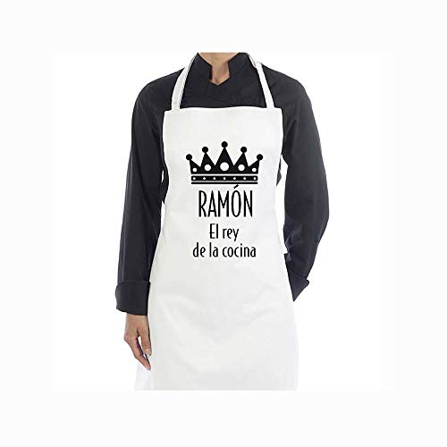 Regalo personalizado para hombres: delantal el rey de la cocina personalizable con nombre