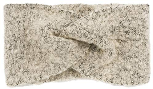 styleBREAKER Damen Feinstrick Stirnband leicht meliert mit Twist Knoten, warmes Winter Haarband Webstoff, Headband 04026052, Farbe:Creme-Beige