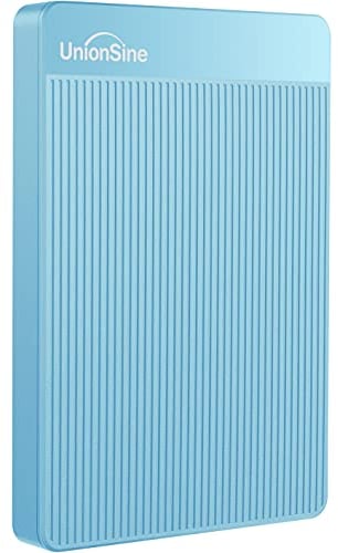 UnionSine Disque Dur Externe Portable 500Go Ultra-Mince 2.5 USB 3.0, SATA, Stockage HDD pour PC, Mac, Ordinateur de Bureau, Ordinateur Portable, Wii U, Xbox, PS4 (Bleu) HD2510
