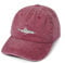 ZLYC Verstellbare Baseballmütze aus Baumwolle, modisch Bestickt, Shark Red, M/L