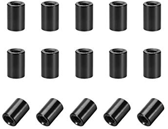 sourcing map 15St Runde Säulen Abstandshalter Buchse Aluminium für Drohne DIY M3x8mm Schwarz