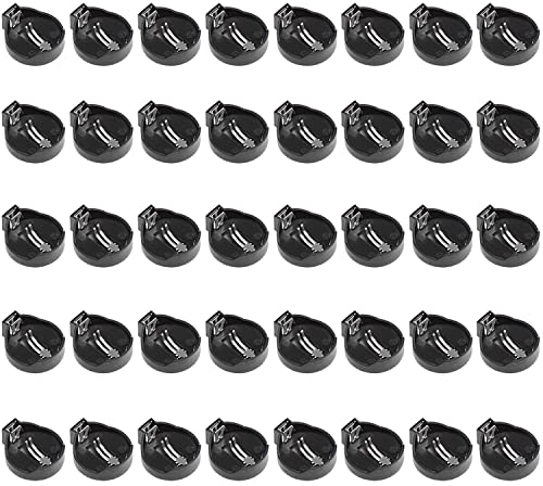 GTIWUNG 40 Stück 3V CR2032 CR2025 Knopfzellen Batteriehalter Adapte CR2032 Batterie Halter Fuer Knopfzellen Halterung CR2032 Knopfzelle Halter Batteriehalterung CR2032
