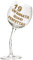 Bombo Bicchiere in Vetro Calice storto per compleanno personalizzato - 440 ml