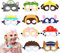 NIWWIN Masken filz,10 stück puppy maske,kinder party cosplay masken,lustige masken fasching,fasching deko,cosplay maske für Halloween und Kindergeburtstag (Puppy)