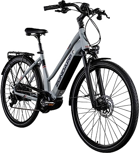 ZÜNDAPP X400 Ebike 28 Zoll Trekking Fahrrad für Damen und Herren 165-180 cm Elektrofahrrad mit Bosch Mittelmotor 11 Gang Scheibenbremse E Bike 500 Wh Akku (48 cm, Silber)