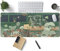 Cute Desk Mat Kawaii Bear XL Large Gaming Mouse Pads Desk Pad Desk Mats Pads on top of Desks Mousepad Cute Anime Plant Desk Protector 31.5x11.8 in, Aesthetic Brown and Green Forest Keyboard Pad