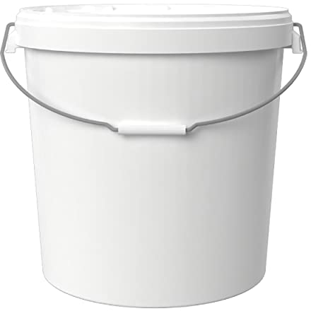 Jerrycanshop - Eimer Mit Deckel 31,5L - 100% Luft- Und Flüssigkeitsdicht - Lebensmittelecht - Vorratseimer - Plastikeimer Mit Henkel - Leer - Eimer Rund - Frei Von BPA - Weiß