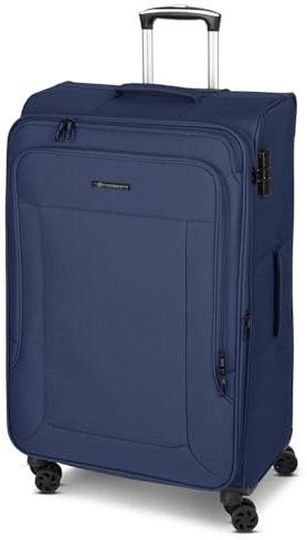 Franky Melbourne 3.0 Koffer L | Trolley Weichgepäck mit 4 Rollen, Hemdenfach, arretierbarer Griff, Dehnfalte, Packriemen, Zahlenschloss, Adressschild | 48 cm x 31 cm x 79 cm - 3.4kg