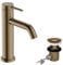 hansgrohe Tecturis S - Waschtischarmatur mit Zugstange, Wasserhahn Bad mit Auslauf Höhe 110mm, Mischbatterie Waschbecken wassersparend (EcoSmart+), Brushed Bronze