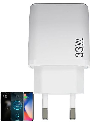 Cargador rápido USB - Enchufe Corriente Carga 33W 3.0A | Equipo Carga Alta Velocidad Qc3.0 para videoconsola, cámara y teléfono móvil Visiblurry