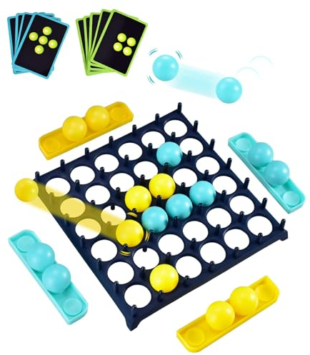 Bounce Off Game, Bouncing Ball Tischspiel, Bounce Off Party Game, Jumping Ball Tabletop Ping Pong Spielballspiel, Bouncing Ball Brettspiele Interaktive Geburtstagsfeier Spiele für 2-4 Spieler