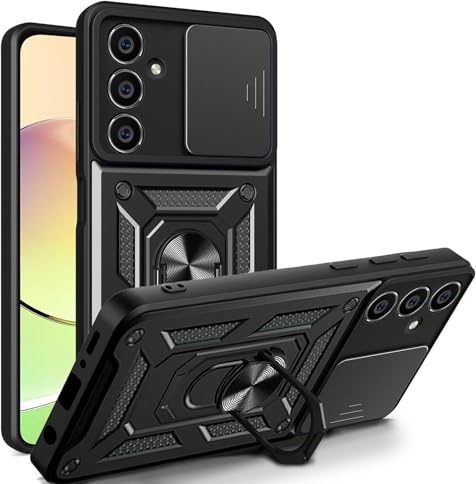 betterfon Handyhülle für Samsung Galaxy S23 FE | Stoßfest & Kratzfest | Mit Kameraschutz, Anti-Fingerabdruck & robustem Panzerschutz-Design | Schwarz