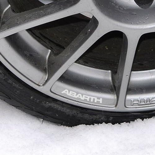PUMU STICKERS Adesvi compatibili ABARTH 595 695 per cerchi in lega (ARGENTO)