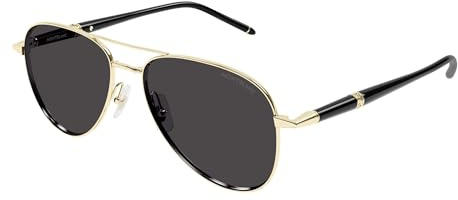 Montblanc MB0345S Sunglass Man Metallbrille, Herren, mehrfarbig, Einheitsgröße