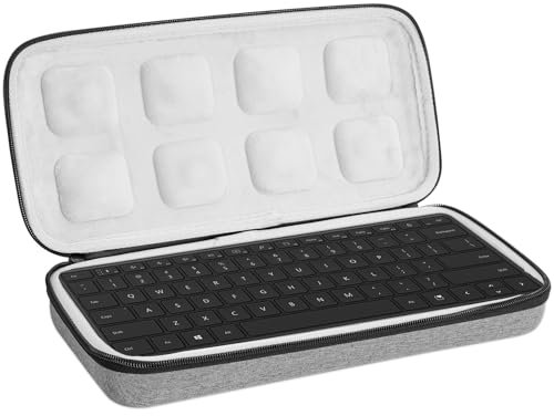 IBVIVIC Hard Eva Keyboard Case For MX Mechanical Mini Keyboard Wire Keyboard Carrying Case Fits 12.3’’L x 5.2’’W x 1’’H Keyboard, Grey, Case Only
