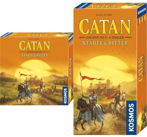 KOSMOS Bundle aus CATAN - Städte & Ritter und Ergänzung für 5-6 Personen, Gesellschaftsspiel für 2-6 Personen ab 10 Jahre, nur spielbar mit Basisspiel Siedler von Catan