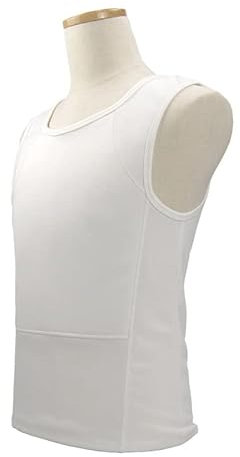 Schusssichere Weste Echt Herren Damen 3A Klasse 1 tragbar super Bequeme stichfeste Westen leicht wasserdicht atmungsaktiv (DE/NL/SE/PL, Alphanumerisch, Einheitsgröße, Regular, Regular, M, white)