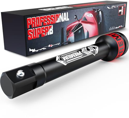 KIRXST 1 Impact Socket Extension Bar, Drive Extension Bar 250 mm CR-V Steel Wrench Extender for Manual Pneumatic Torque Wrench
