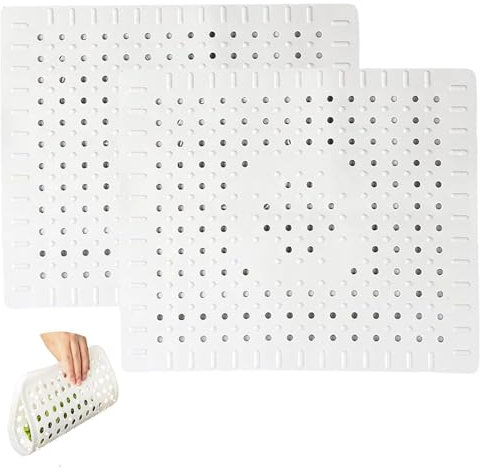 Lnserto per Lavello, 2 Pezzi Tappetino Lavandino Cucina Silicone, Tappetino Drenante, Tappetino Drenante, Inserto per lavello in Gomma, Inserto per lavello in Gomma, Grigio