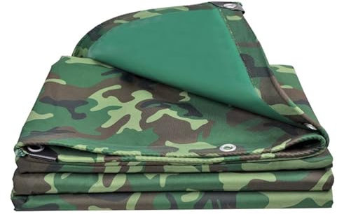 Lona impermeable resistente de 4 x 4 m con ojales de metal, ideal para acampar al aire libre, cubierta de piscina, lona duradera para todo tipo de clima