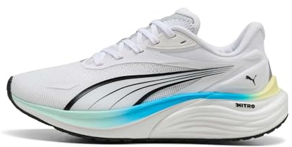 PUMA Damen Electrify Nitro™ 4 Laufschuhe 38.5, White Mint Melt Speed Blue Green