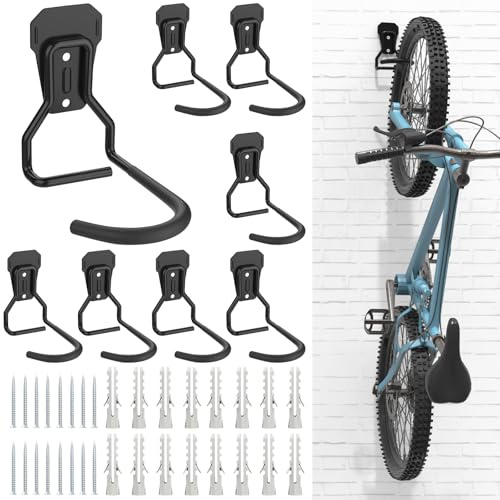 Housolution Bike Wall Mount with Fixed Hook, [8 Pack] Bike Storage Rack