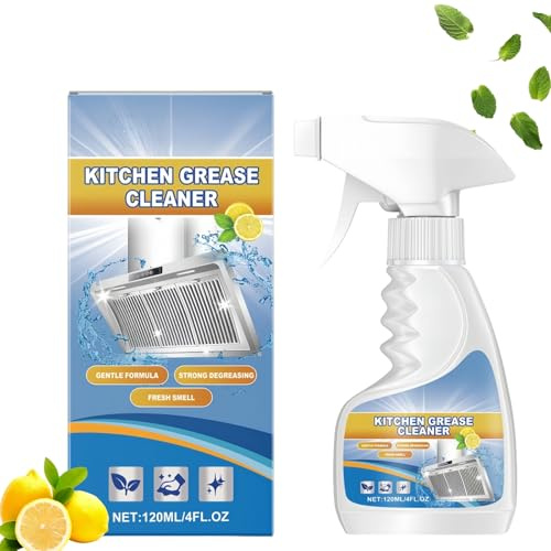 Kitchen Heavy Oil Cleaner, Kitchen Foam Cleaner Spray, Multi-Scenario Stainless Steel Cleaner & Grease Remover, Stubborn Stains Clean/er, Oil Stain Remover, Degreaser Spray for Grime & Grease Removal