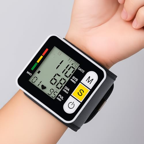 Wrist Blood Pressure Monitor Heart Rate Pulse Meter Measure Sphygmomanometer PR LCD Screen Portable Health Care