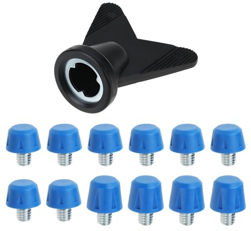 OTOTEC 12 Clavos M6 para Botas de Fútbol con Instalador para Entrenamiento Deportivo (8 Mm Y 10 Mm)