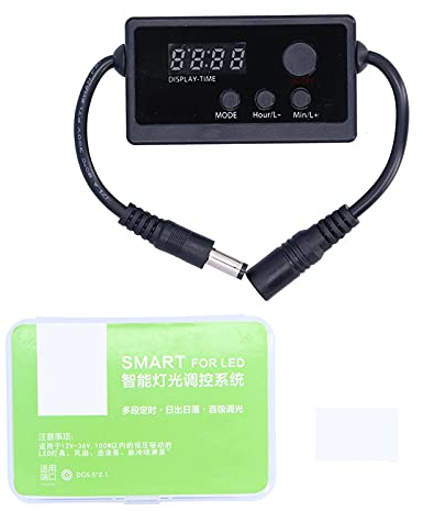 Haofy Aquarium-LED-Licht-Dimmer-Controller, 8 Modi, Timer und Stufenweises Dimmen, DC 5,5 Mm, 100 W Kompatibel