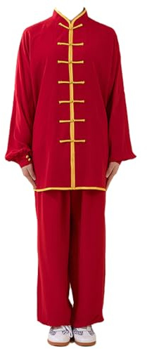GoldeneAmeisen Tai Chi Anzug Damen,Unisex Kung Fu und Tai Chi Uniform,Leichte Kostüme für Kung-Fu-Morgenübungen,Kampfkunst Anzug,Locker Und Bequem,für Meditation,Kampfsport,Wing Chun-Bekleidung