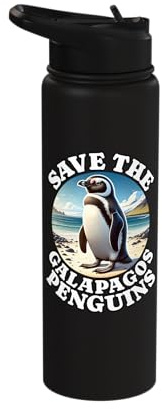 Save Galapagos Penguin Sprüche Galapagos Pinguin Stainless Steel Insulated Water Bottle