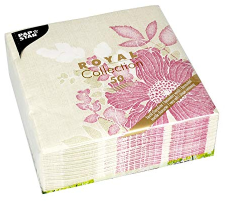 Papstar, 50 Servietten ROYAL Collection 1/4-Falz 40 cm x 40 cm fuchsia Annabel, #85015