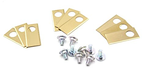 vhbw 9x lama di ricambio compatibile con Honda Miimo 3000, 310, 520 tagliaerba - dorato, in acciaio (rivestito in titanio)