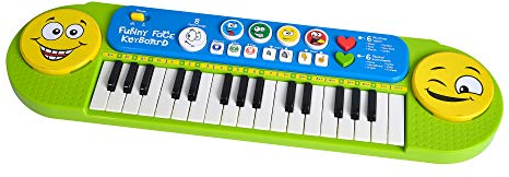 Simba 106834250 - My Music World Funny Keyboard, 32 Tasten, 8 Demos, 6 Rhythmen, 4 lustige Geräusche, 51x14cm, ab 3 Jahre