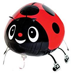 Kopper-24 Airwalker Ballon Marienkäfer - laufendender Tier Luftballon Helium Walking Folienballon Deko für Kinder Geburtstag Party Hochzeit Kinder Geschenk JGA Dekoration Tierballons Laufen