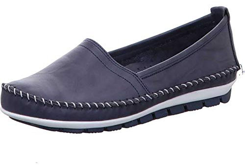 Gemini 003122-01 Schuhe Damen Ballerina Slipper Mokassins, Größe:36 EU, Farbe:Blau