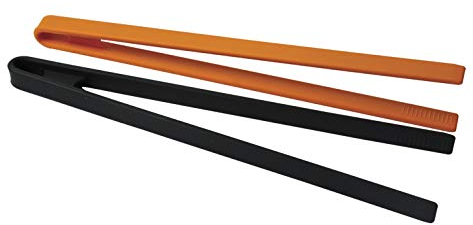Pinza multiuso in silicone, 29 x 4 x 1,5 cm, Soft Collection, (colore: nero o arancione), quantità: 1 pezzo.