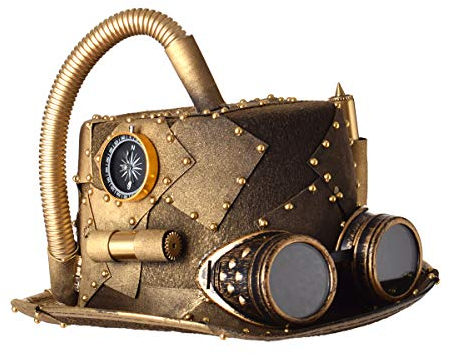 GRACEART Unisex Steampunk Zylinder Hut für Männer oder Frauen