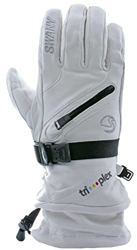 Swany Herren X-Cell 2.1 Sport Feuchtigkeitstransport Schnelltrocknend Warm Langlebig Flexibel Leder Winterhandschuhe Weiß X-Large