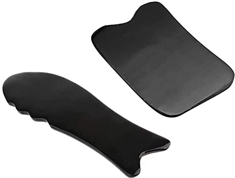 Horn Gua Sha Guasha Massage Tool Set Werkzeug Körpermassage Schaber-Massagewerkzeug Guasha Massagewerkzeug Guasha-Brett Schönheit Natürliche Gua Sha Board Handgefertigtes Gua Sha Gua Sha Büffelhorn