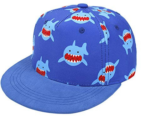 ISAKEN Kinder Junge Mädchen Basecap Kappen Cap Truckers Hat Schirmmütze Cartoon Hai Muster Kappe Verstellbar Baseballmütze Sonnenhut Sommer Outdoor Schirmkappe Kinderhut