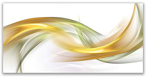 Tulup Impression sur Verre Trempé 140x70cm - Plastique Imprimés Tableau Mural Moderne Décoration Déco Design 4 Crochets - Art Abstrait