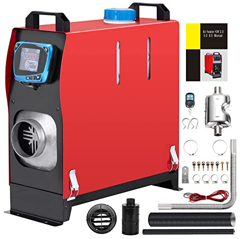 Anbull Riscaldatore d'Aria Diesel 8KW Termostato Diesel Riscaldatore Elettrico 12V Riscaldatore d'aria Diesel a 1 Fori con Timer Monitor Digitale per Camper Camper e Autobus